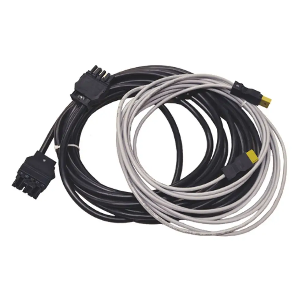 Zwei Verbindungskabel in Schwarz und Grau mit mehreren Steckanschlüssen, geeignet für Wärmepumpen, von Roth. Kabel scheinen eine Gesamtlänge von 8 Metern zu haben.